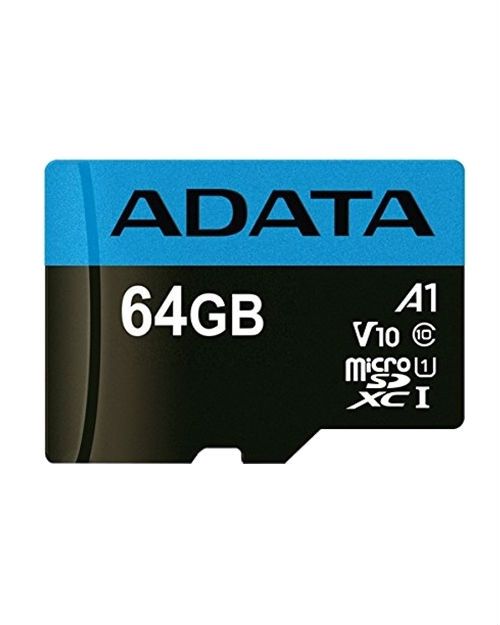 ADATA Premier microSDXC, 64Gb, UHS-I Class 10 A1 + SD adapter