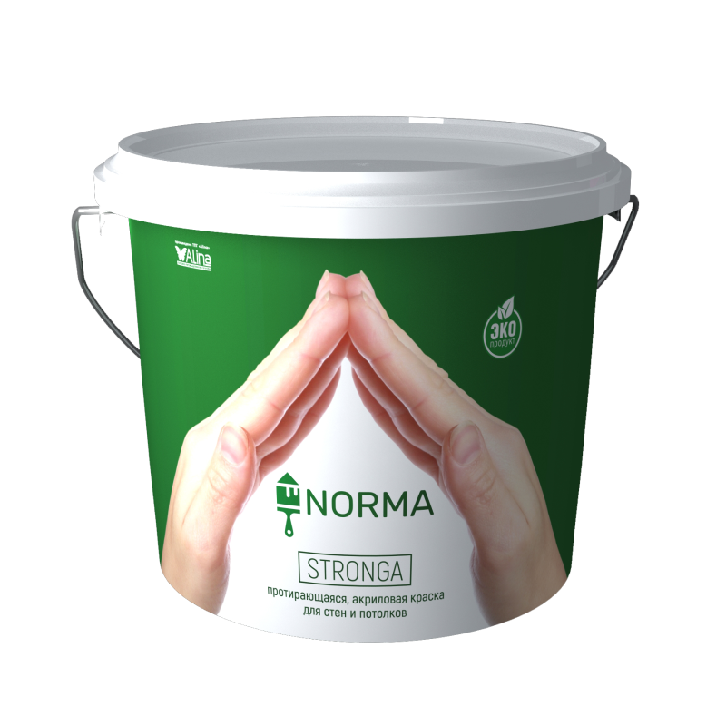 Протирающаяся акриловая краска для стен и потолков NORMA Stronga, 25 кг, цена - купить в интернет-магазине